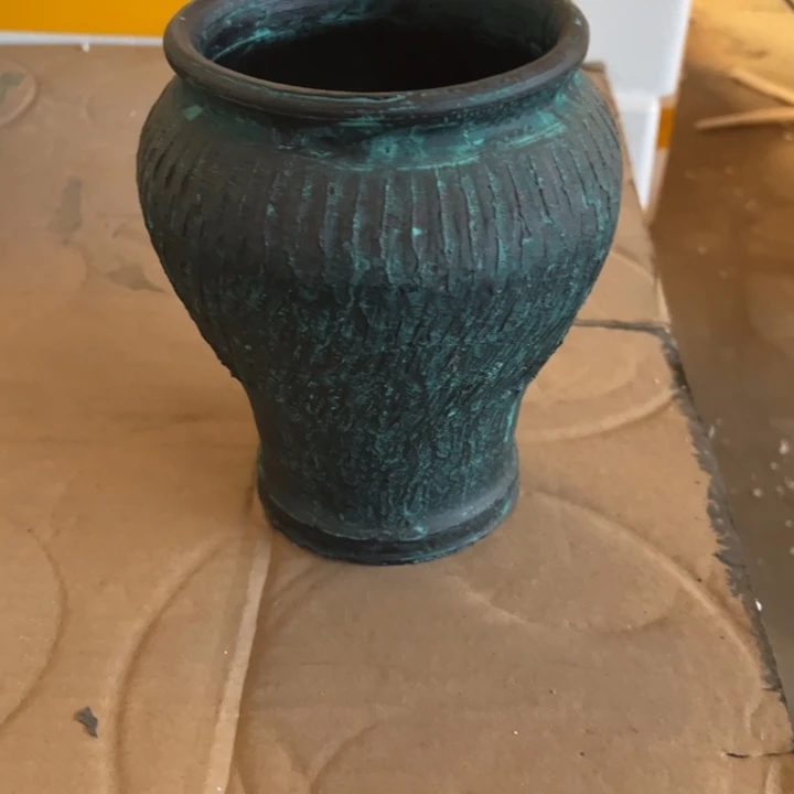 6.8-1瑕疵高16口12复古绿鱼尾