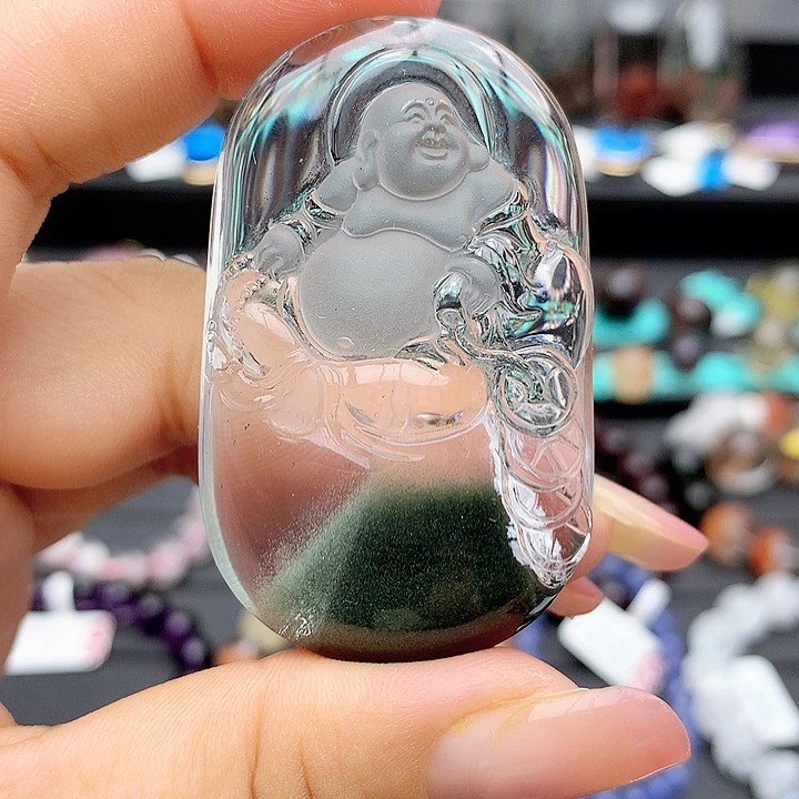 未镶嵌颈饰水晶绿幽灵雕刻