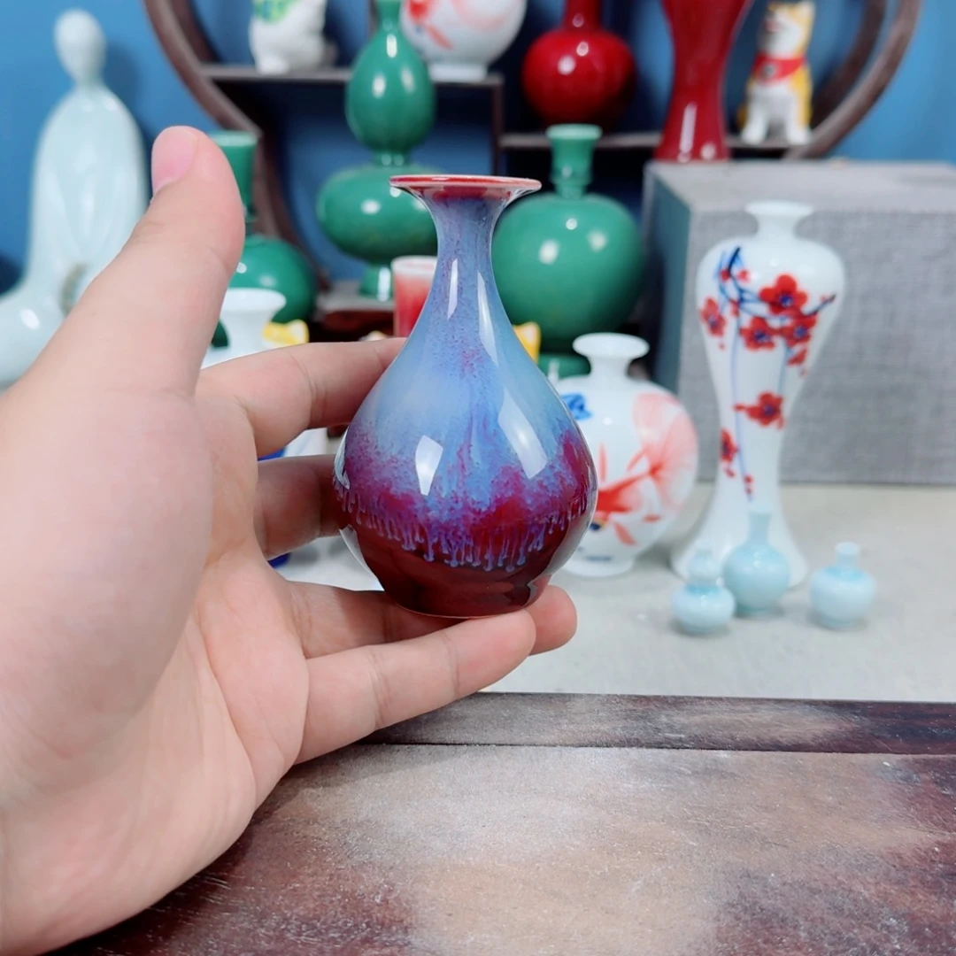 陶瓷手工小花器摆件