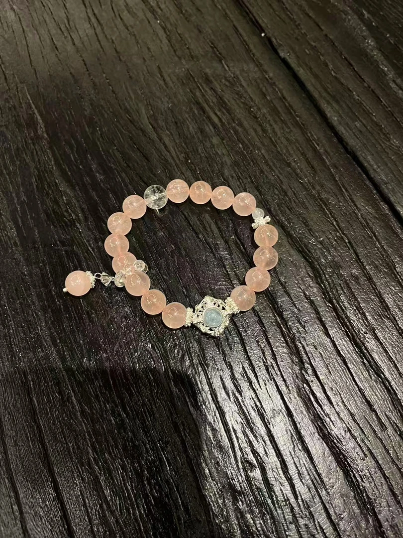 合金仿水晶手链 SS5617饰品经典韩时尚休闲百搭款粉色水晶手链