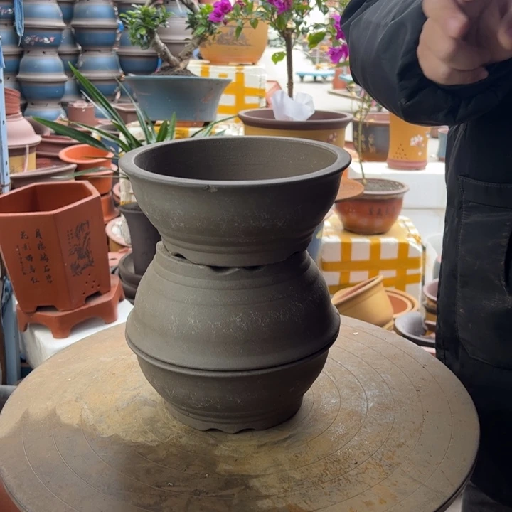 紫砂宜兴紫砂花盆碗盆三个20