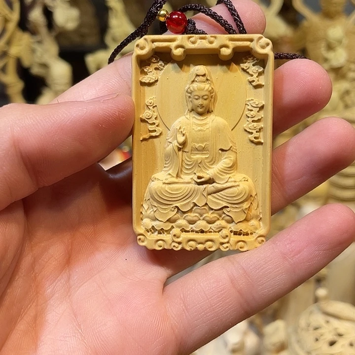 黄杨木黄杨木观音46牌