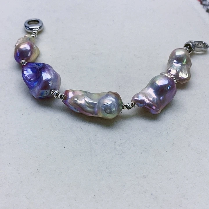 颈饰银S925镶嵌淡水珍珠