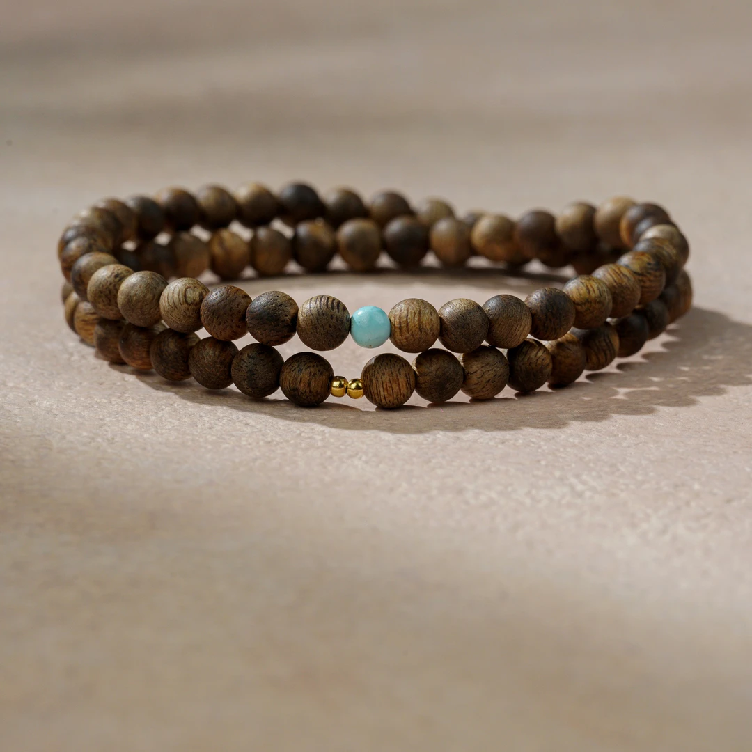 沉香莺歌绿棋楠沉香5mm双圈手串木质香味文玩