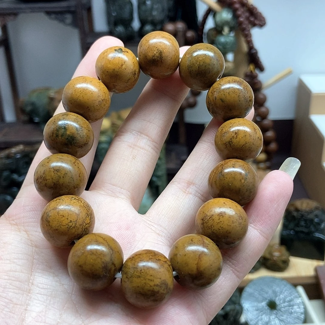 岫岩河磨玉（透闪石质玉）手串未镶嵌一*