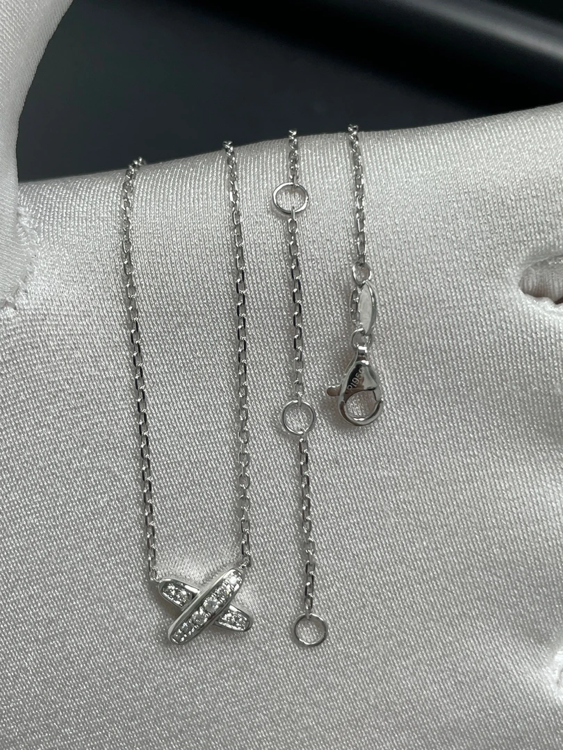 【CHERISH】  交叉天然钻石项链