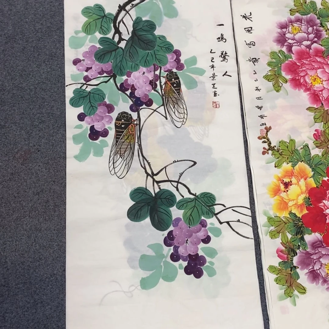国画尺寸100✖️50三尺精品手绘画