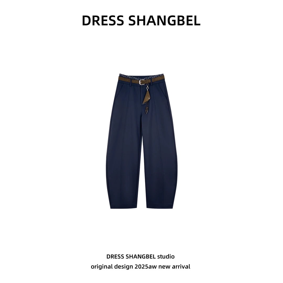 DRESS-新款C32设计师韩版百搭时尚显瘦宽松立体裁剪弯刀裤6000H
