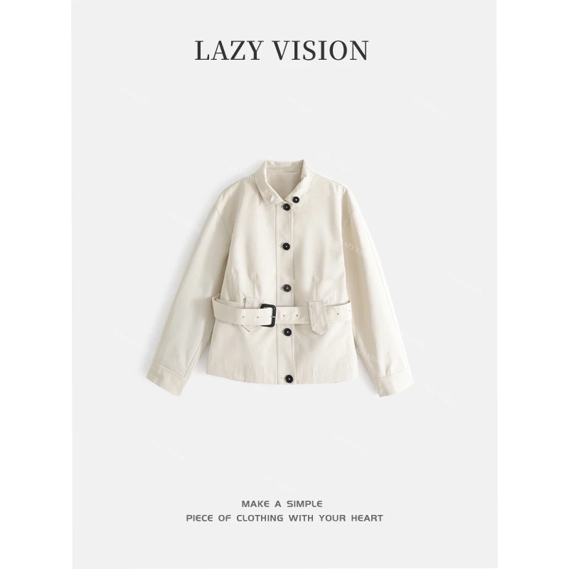 【LAZYVISION】短款时尚轻奢女士风衣外套ZMD-33385