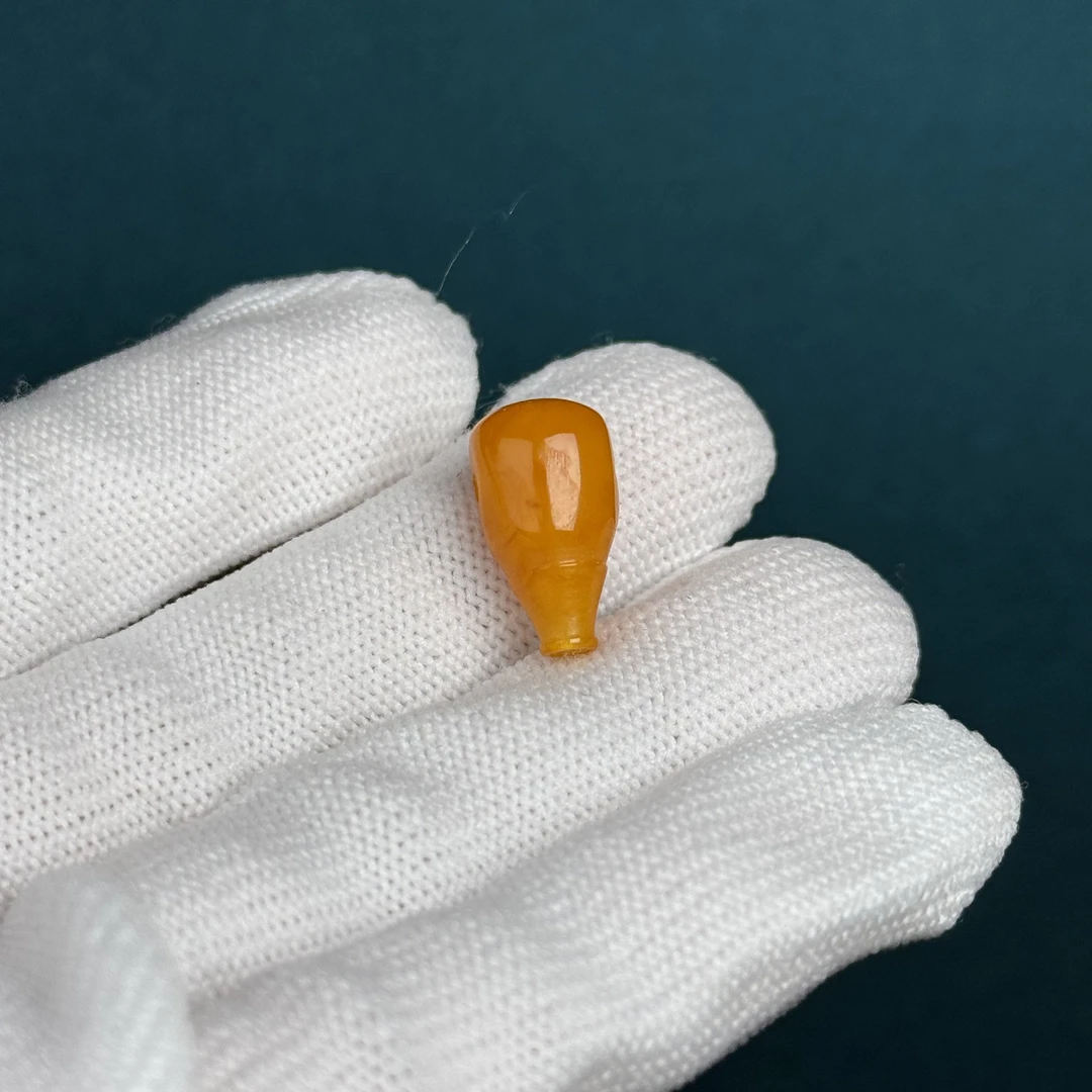 Z6808天然原矿蜜蜡三通8.9*16.4mm支持复检假一罚十