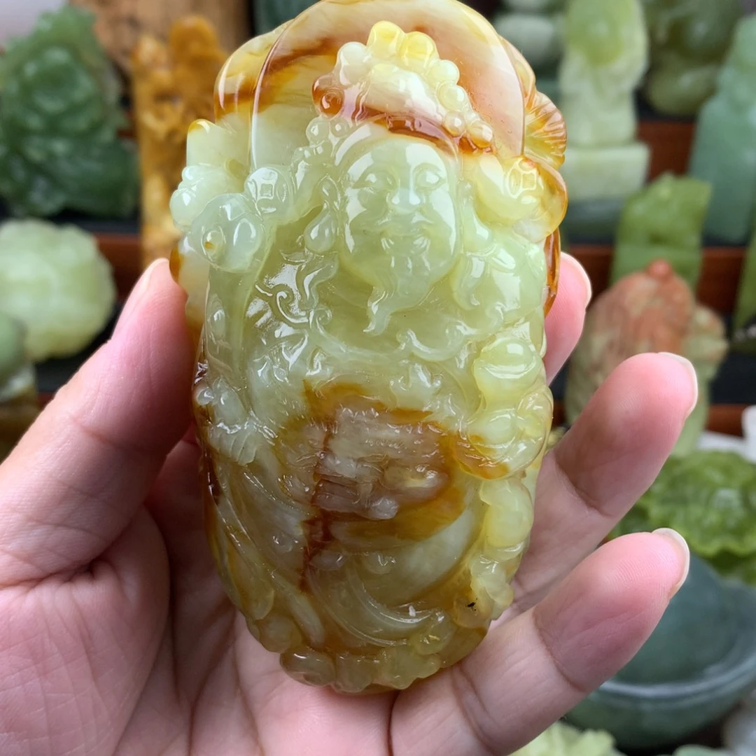 岫玉未镶嵌手把件