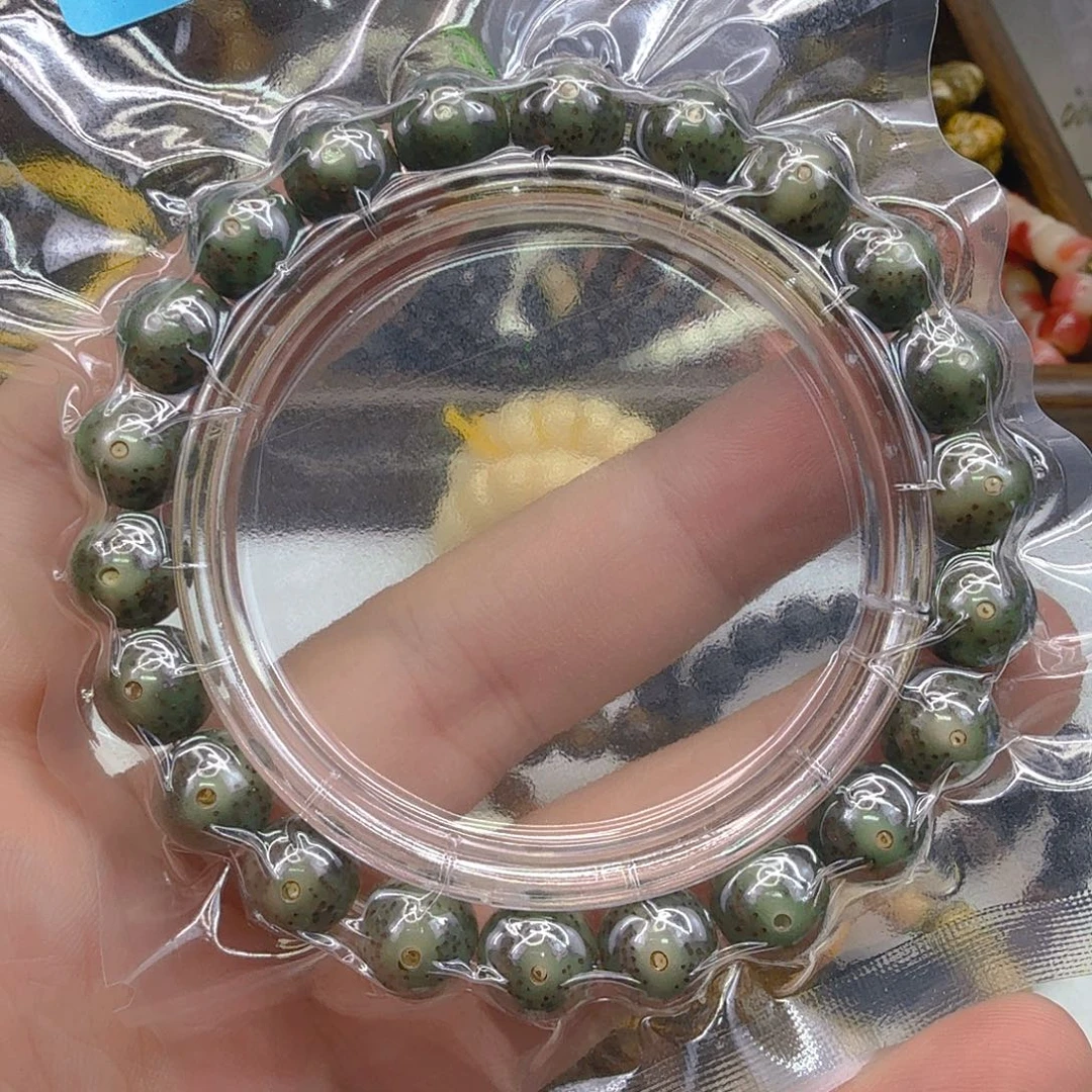 卡***彌星月菩提手串38高端绿星月菩提单圈10圆