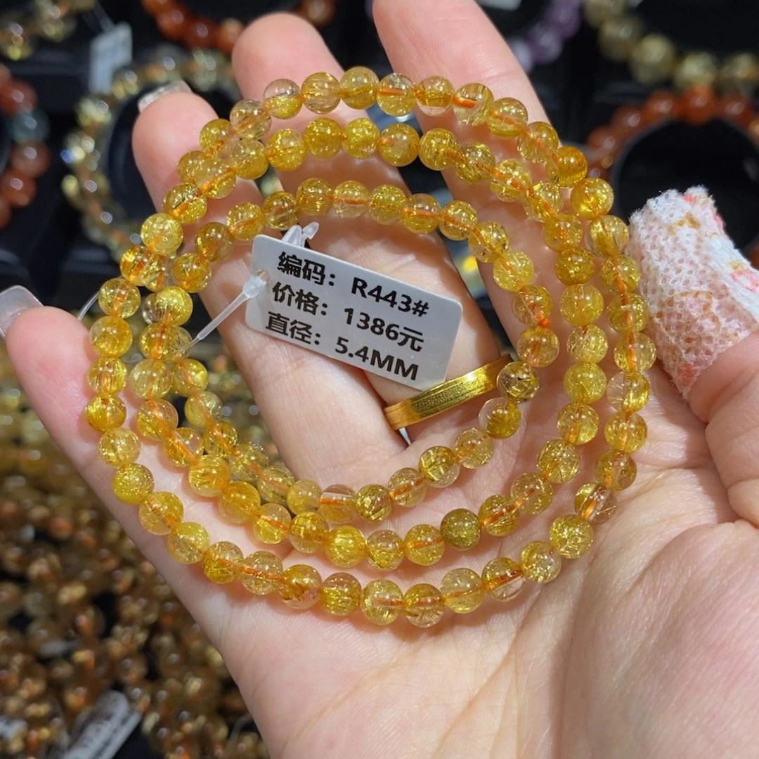 未镶嵌发晶手链R443#5.4mm