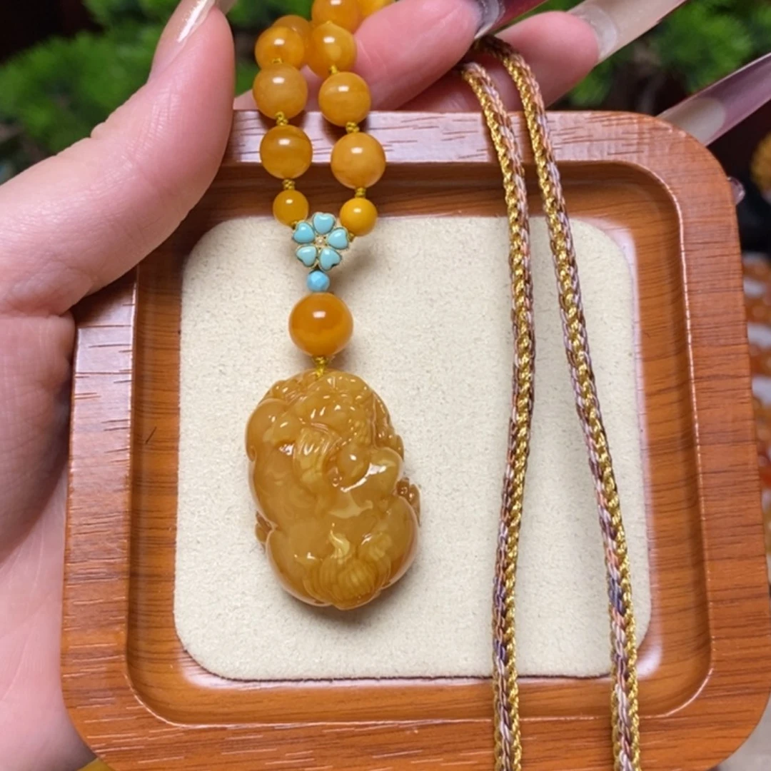【闪购商品】蜜蜡颈饰未镶嵌项链