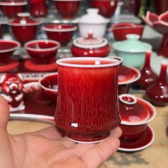 小*仔景德镇陶瓷红马坊闻香杯