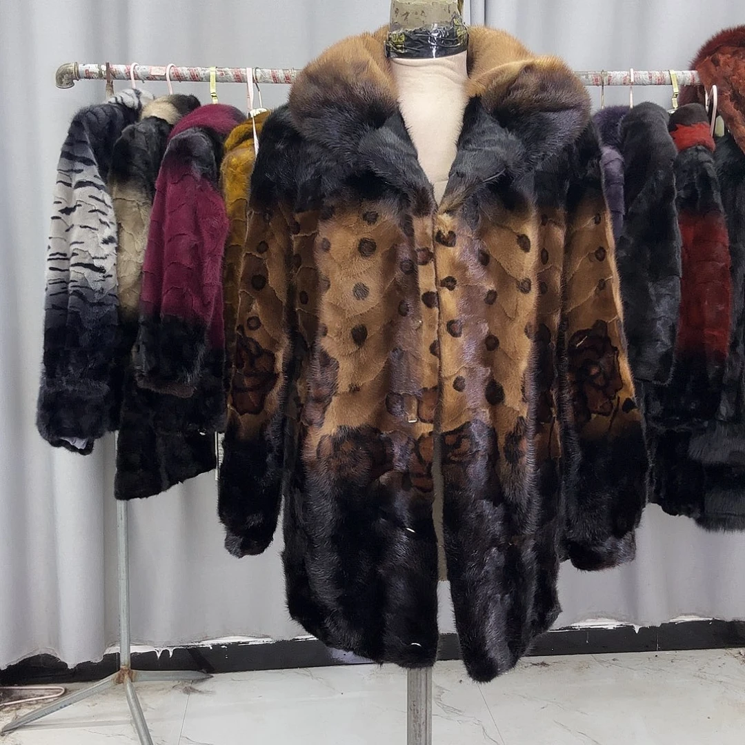 水貂拼貂真皮真毛