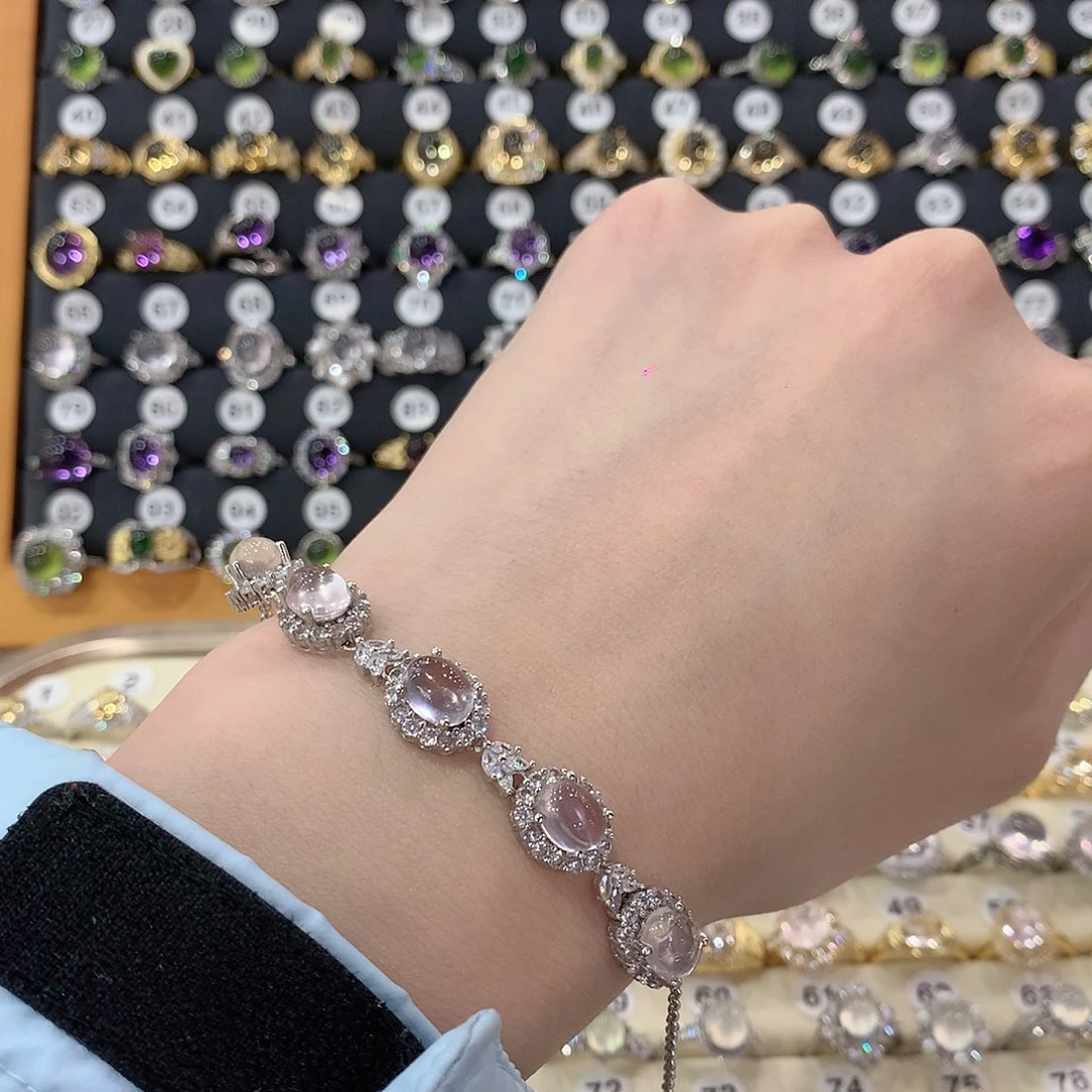 芙蓉石手链银S925镶嵌王**淇