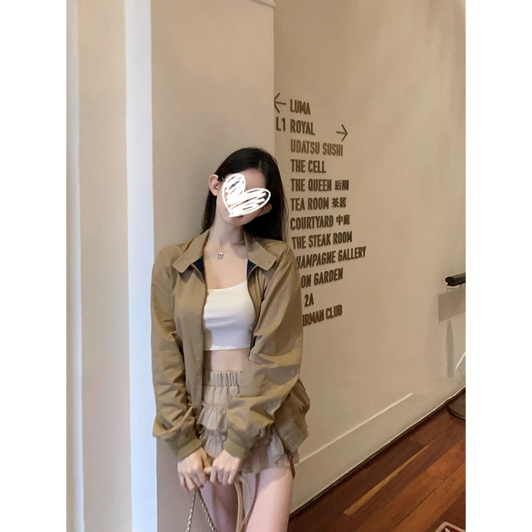 曼彻斯特~ 慵懒宽松版型休闲好穿老钱感夹克外套上衣女 Y3579