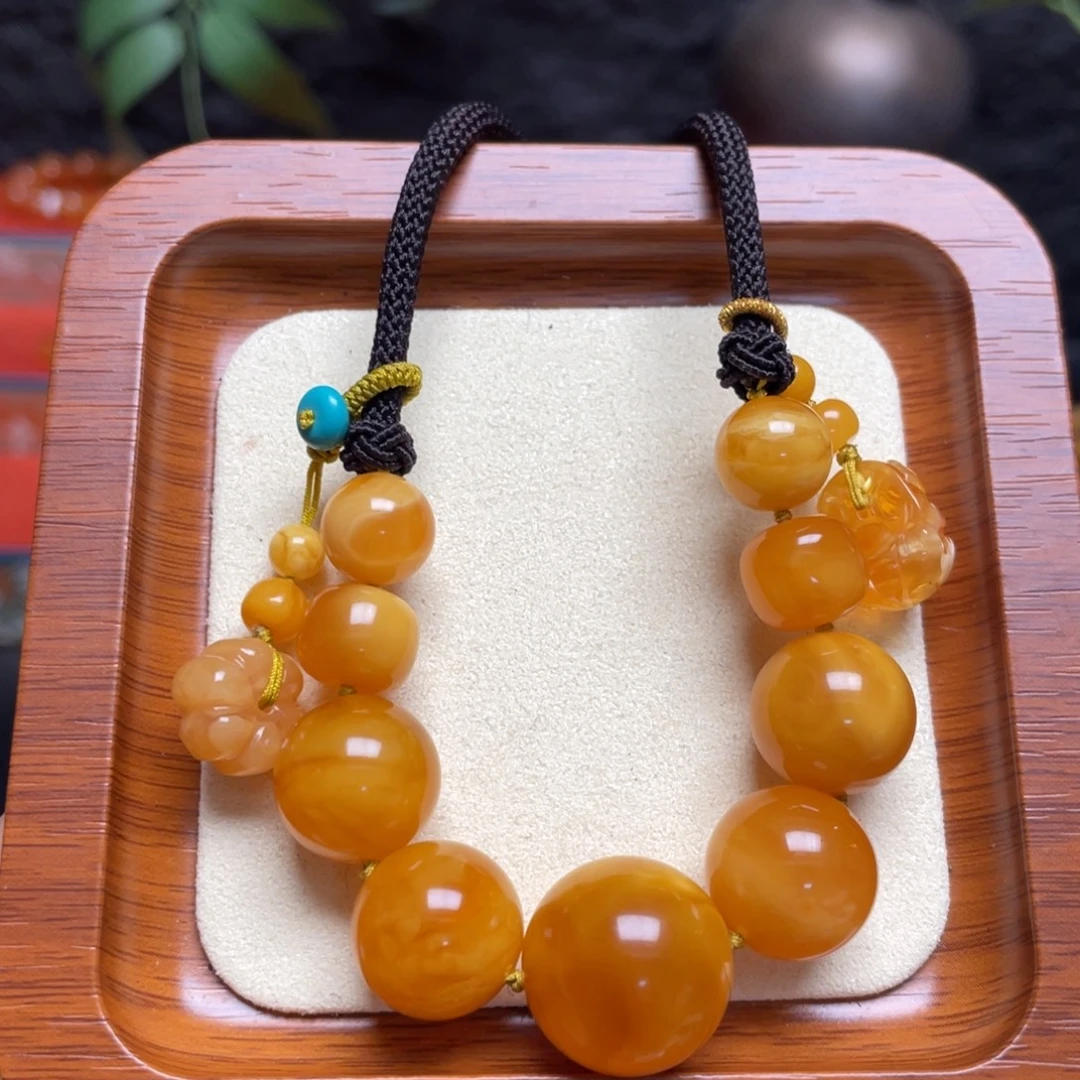 蜜蜡未镶嵌颈饰项链