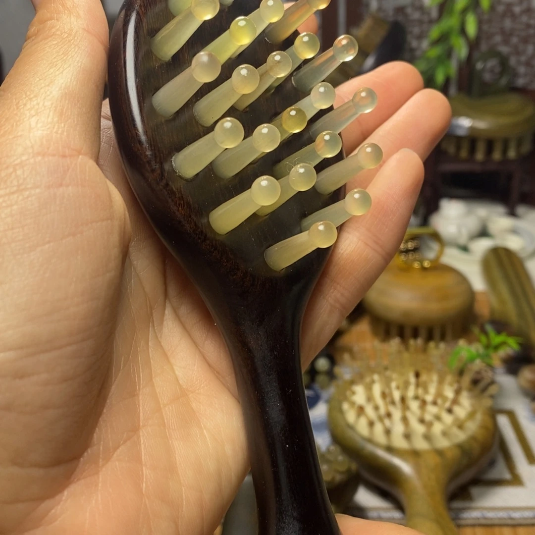 福利款羊角22齿按摩梳