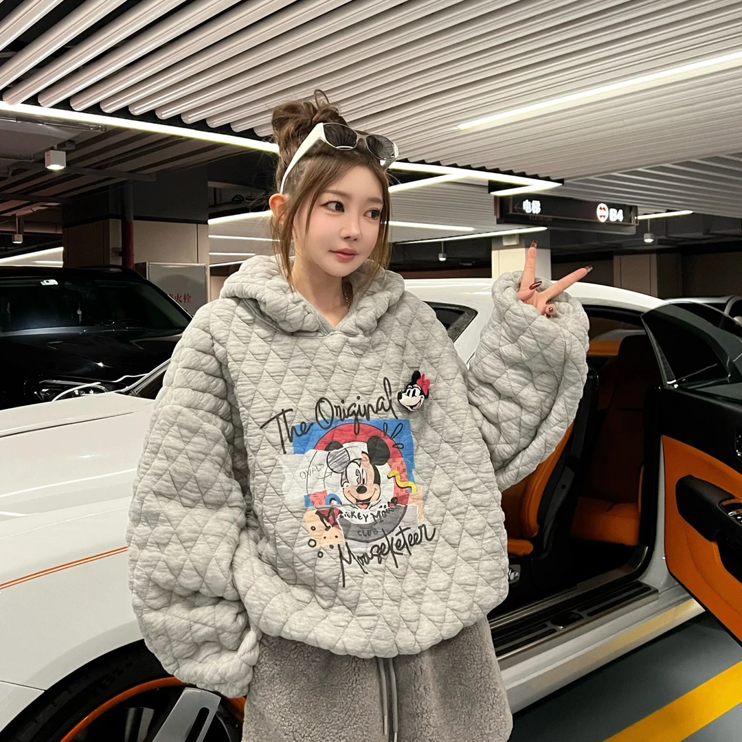 【北北推荐】秋冬新款设计款菱形格棉服外套卫衣 S402