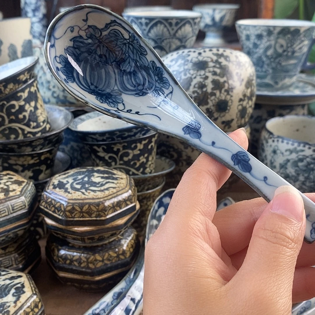 手工手绘青花高温陶瓷