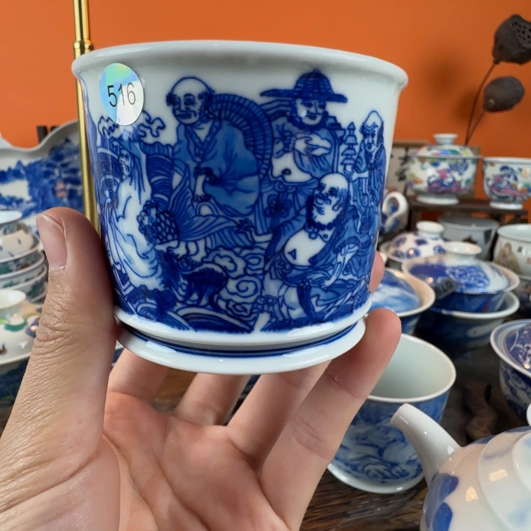 瓷片景德镇手绘青花瓷器516
