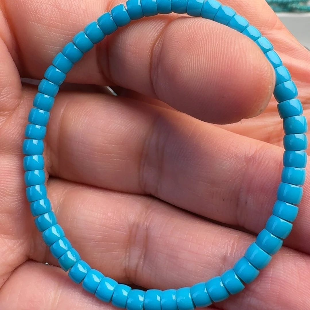 未镶嵌绿松石珠宝奇石4mm