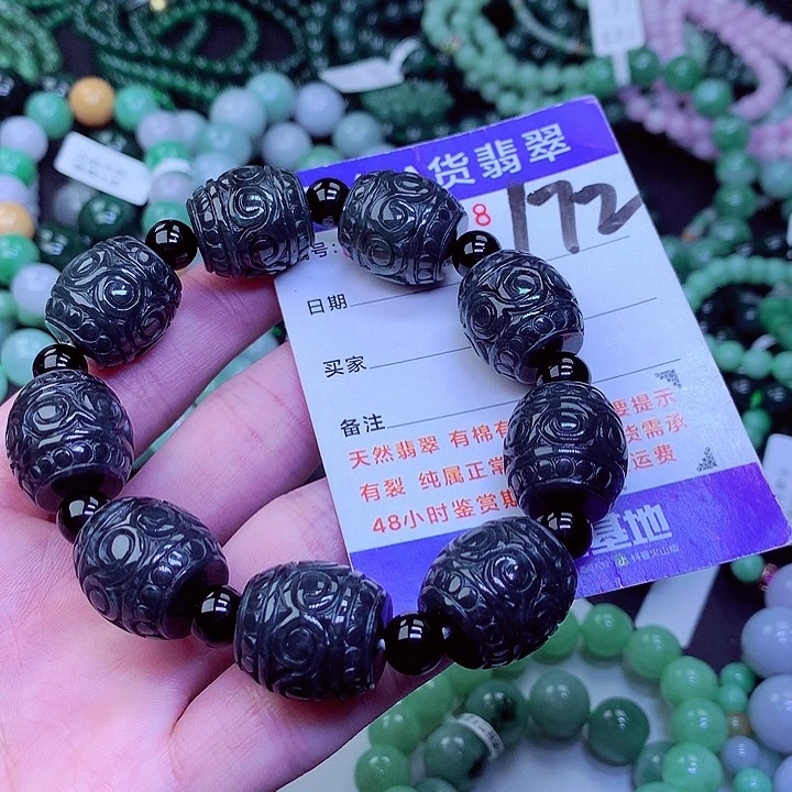 【闪购商品】翡翠毛衣链未镶嵌疯*