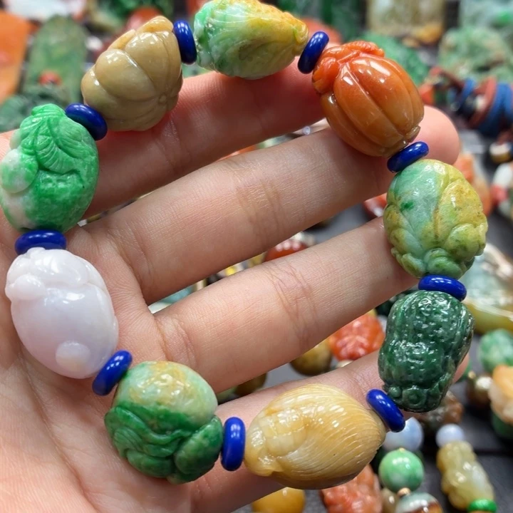 翡翠未镶嵌挂件手串