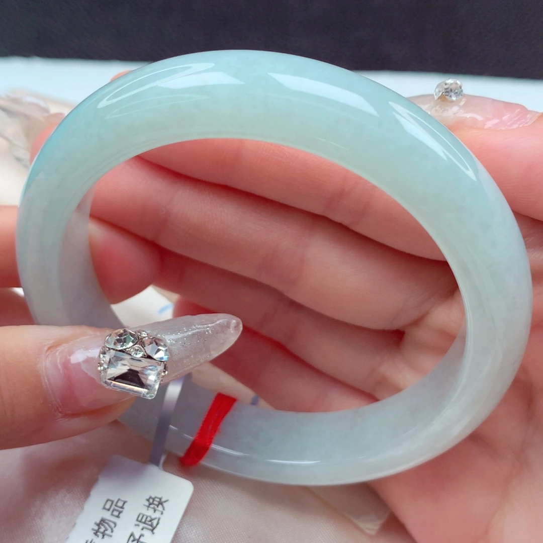 翡翠手镯未镶嵌天然缅甸翡翠A货手镯 20号