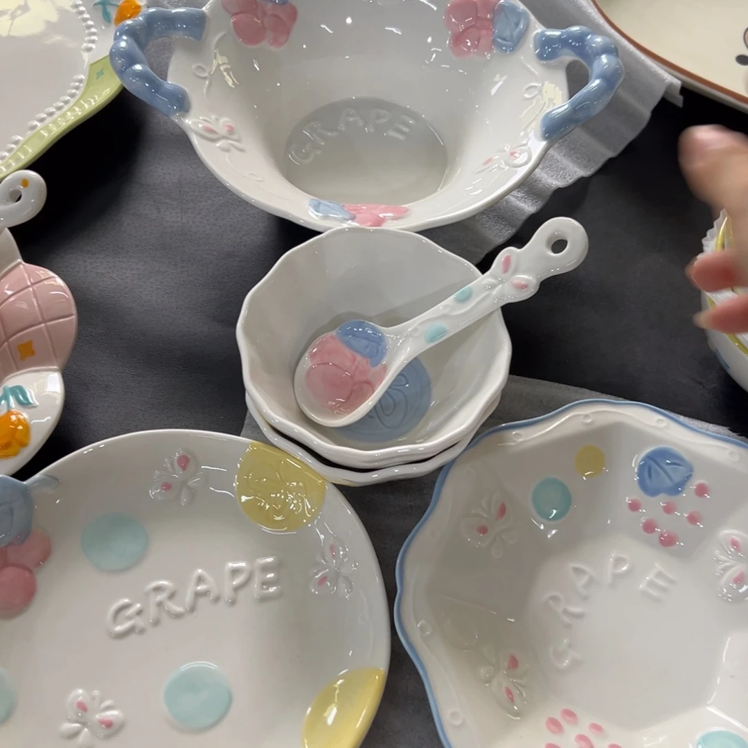 瓷高温陶瓷釉下彩正品！6件套