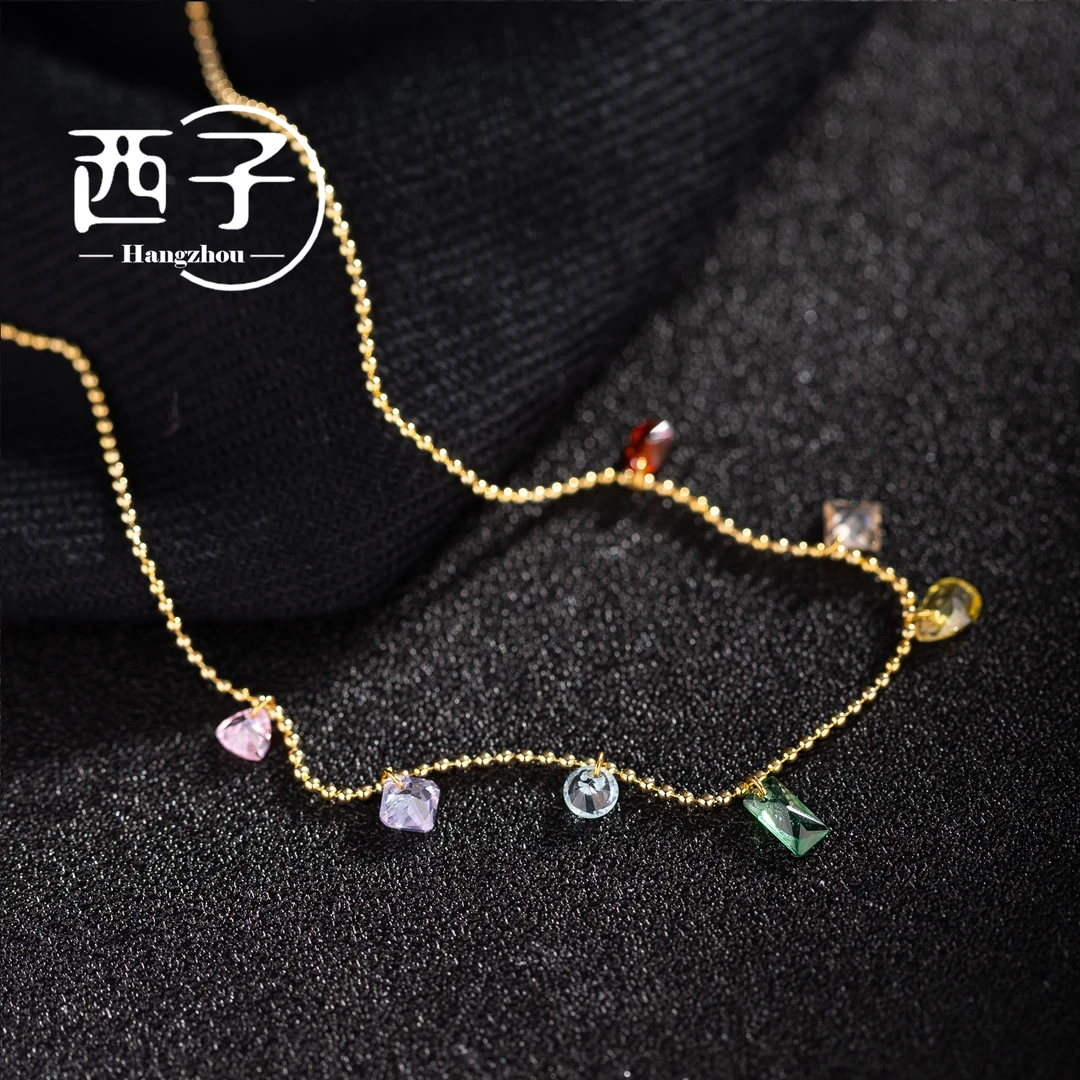 西子饰品高定镀18K 金【彩虹项链】2025款欧若风送礼盒礼袋送人