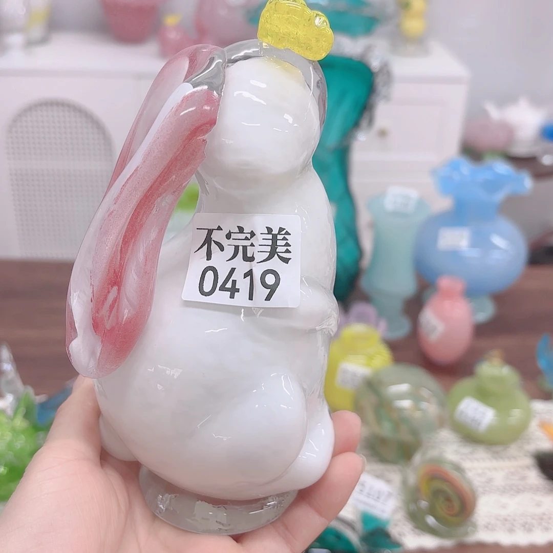 微瑕0419 安妮家居琉璃花瓶摆件