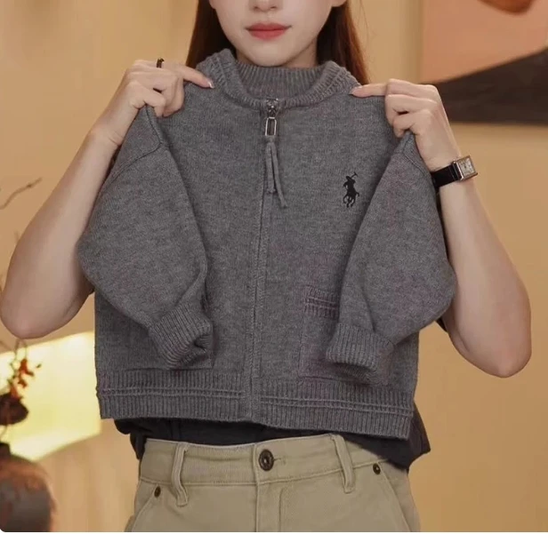 2025新款儿童拉链针织毛衣开衫洋气韩版男童外套时尚纯色童装上衣