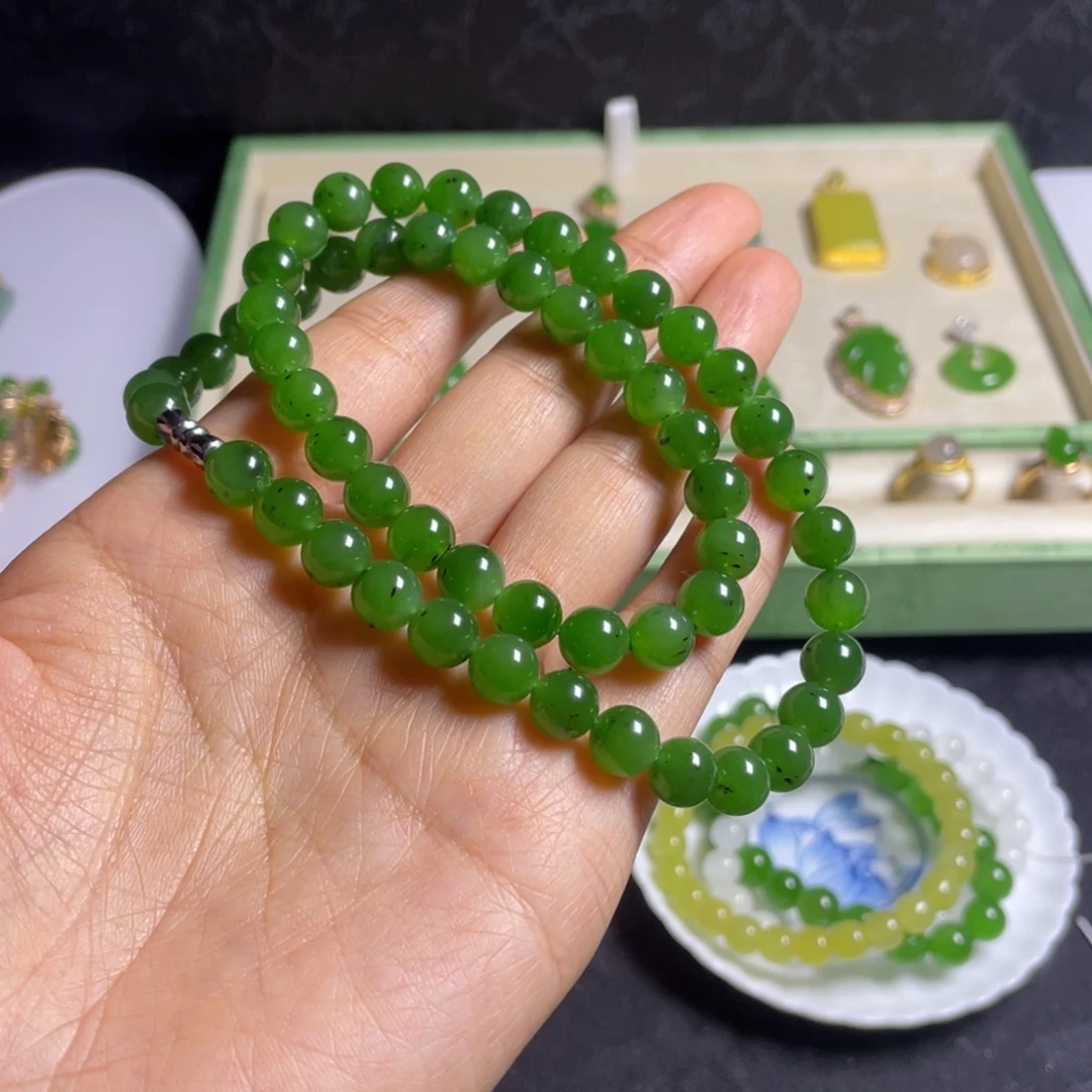 未镶嵌手串和田玉莹*