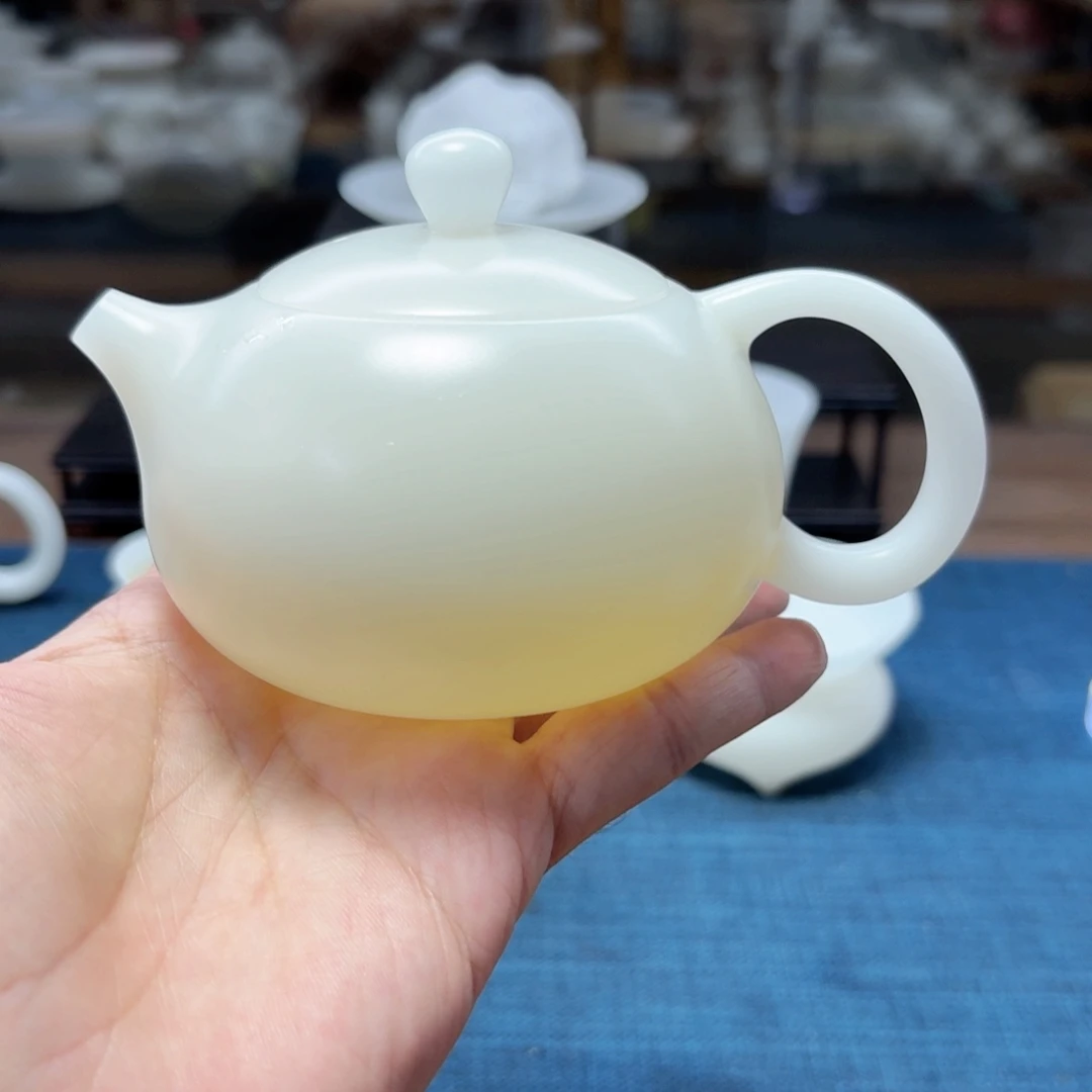 素烧薄胎璞玉冰种玉瓷