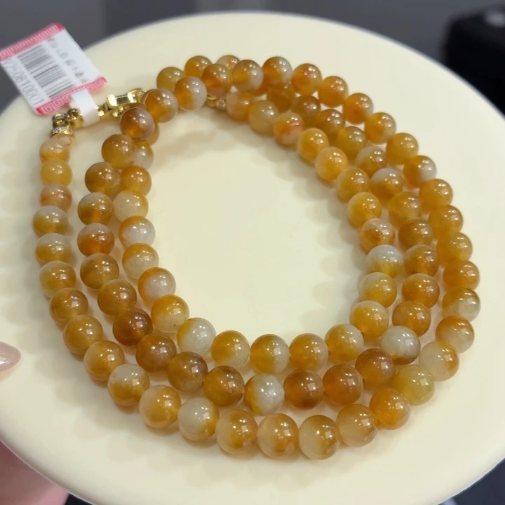 未镶嵌手链翡翠冰胶黄翡卡6
