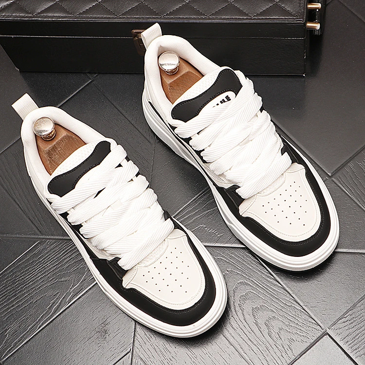 Louis Fordea/路易弗狄板鞋男生款增高休闲鞋子痞帅男士高级白鞋
