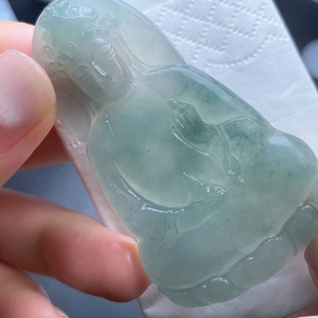 定制翡翠未镶嵌翡翠毛货挂件吊坠