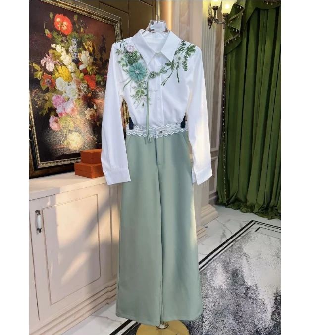 芙娜妮轻奢秋冬新款小众设计衬衫气质显瘦女装时尚两件套F2510843