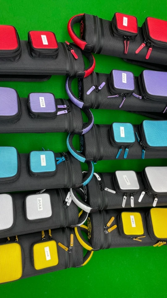 Jb台球杆杆桶9孔红蓝黄白紫+红蓝白线3后把6前节