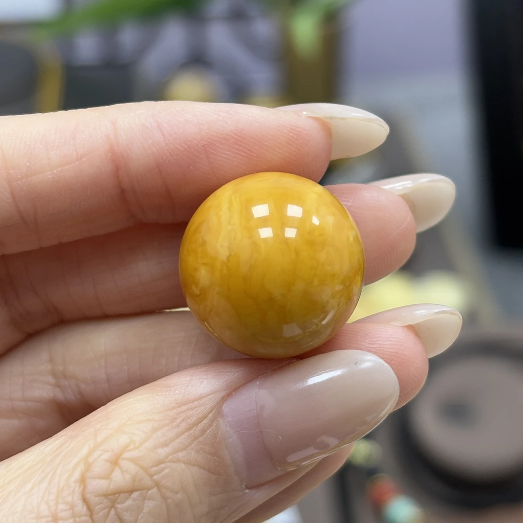 19.1mm 小妖珠宝天然原矿琥珀蜜蜡