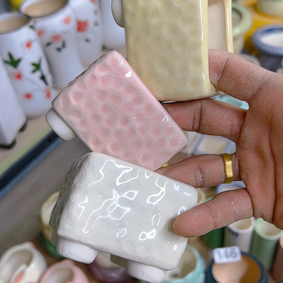 红陶陶瓷花盆当场满12包邮