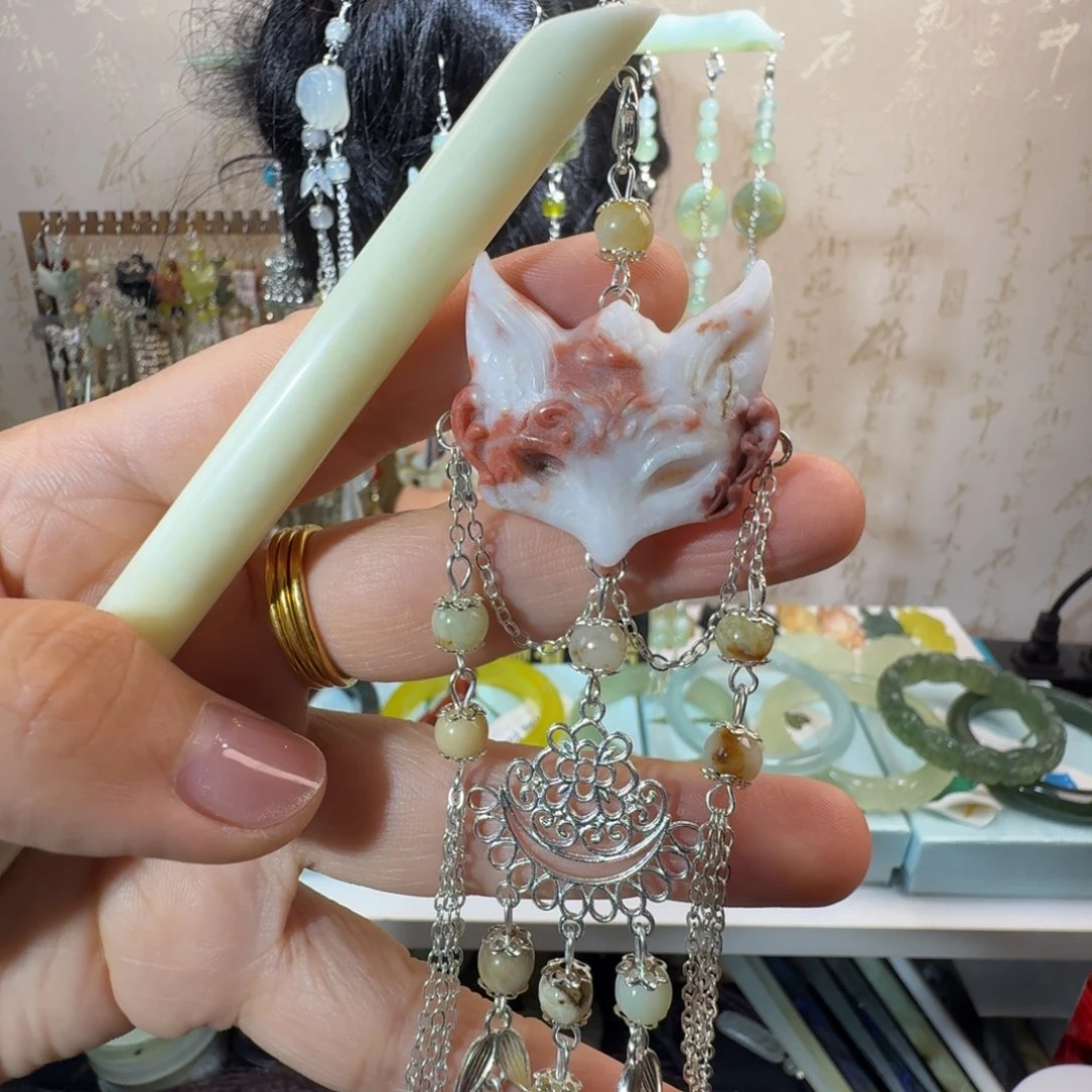 未镶嵌岫玉发簪福利款两个包邮
