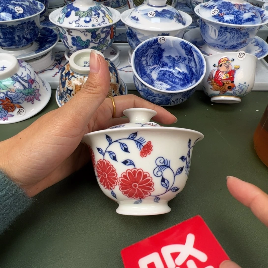 陶瓷景德镇纯手工纯手绘茶具木木87