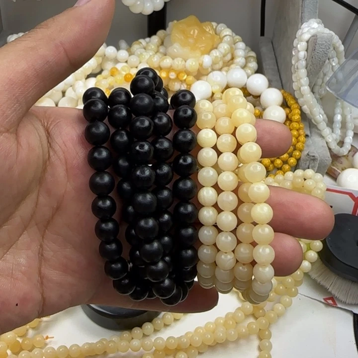 东非黑黄檀（紫光檀）手串/手链?***浅色黄0.6脖挂94号