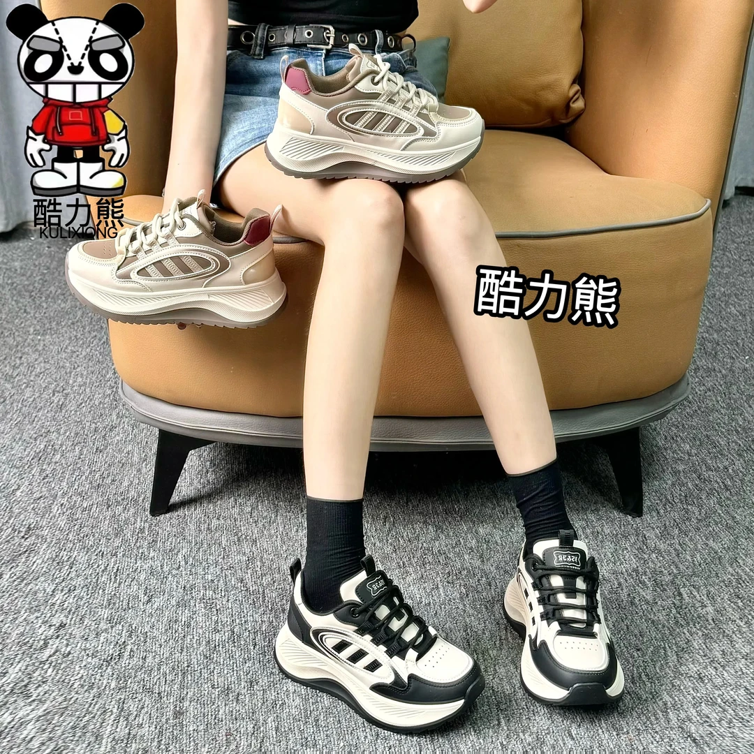 在云端 酷力熊2025新款休闲时尚鞋女透气防滑百搭韩版潮鞋177