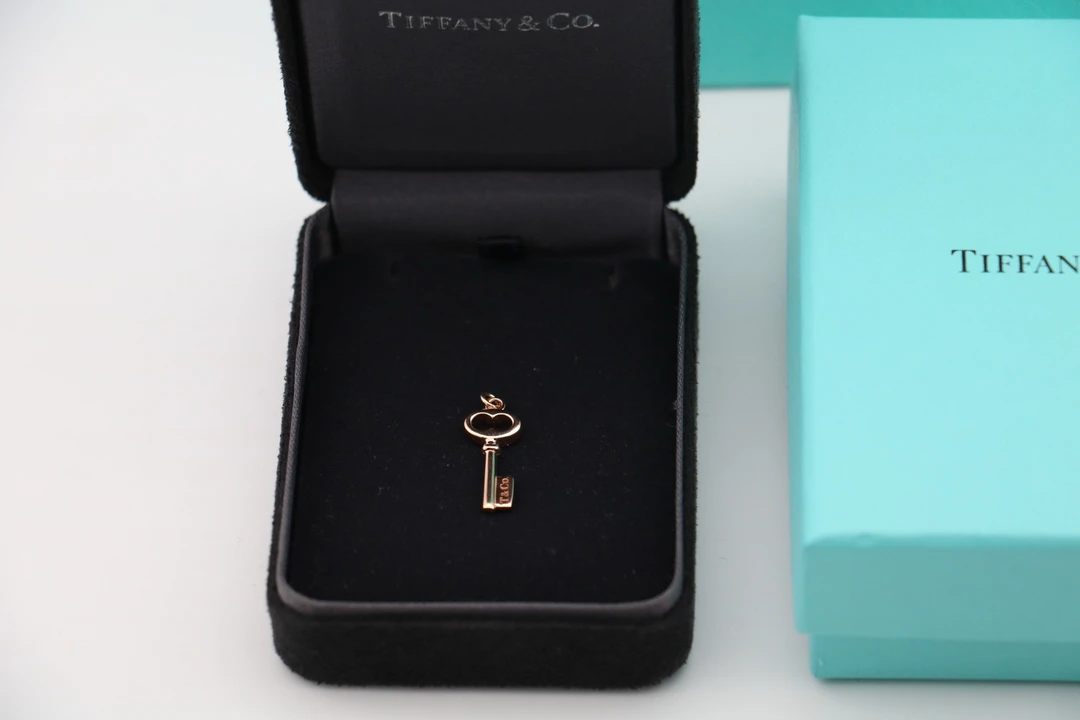 99新 Tiffany & Co./蒂芙尼 18K玫瑰金 猪鼻子 钥匙 项链
