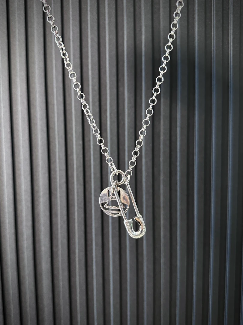 铜合金项链 【小狗牌项链】男女同款嘻哈朋克风项链ins百搭别针项链